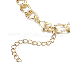 Bracciali a maglie con catene a maglie intrecciate in alluminio&nbsp;BJEW-JB11530-01