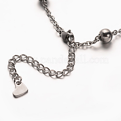 Bracciali con catene in acciaio inossidabile 304 anti-ossidazione&nbsp;BJEW-O092-04