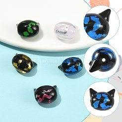 5 pz 5 colori perline di vetro in lamina fatte a mano&nbsp;LAMP-FS0001-78