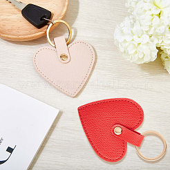 2 porte-clés en cuir PU 2 couleurs.&nbsp;KEYC-CL0001-56