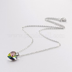 Coeur électrodéposée pendentifs en verre&nbsp;NJEW-JN01390