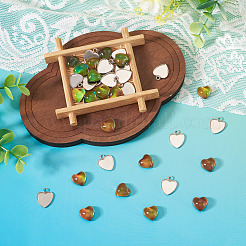 20 Stück Cabochon-Fassung aus Edelstahl 304 für Modeschmuck&nbsp;STAS-TA0006-23