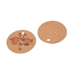 100 x Geschenkanhänger aus Kraftpapier mit Blumenaufdruck&nbsp;CDIS-H007-02