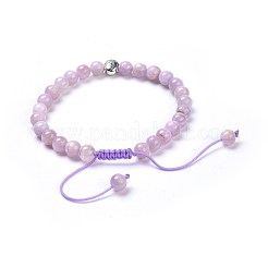 Bracelets de perles tressées en kunzite naturelle&nbsp;BJEW-JB04243-01