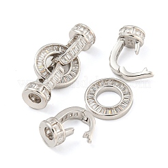 925 Faltschließe aus klarem Zirkonia in Mikropavé-Optik aus Sterlingsilber&nbsp;STER-B005-48P