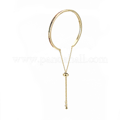 Messing Micro pave Zirkonia Slider Armbänder&nbsp;BJEW-S142-029-NF