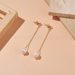 Orecchini pendenti con perle naturali&nbsp;EJEW-JE05221-01