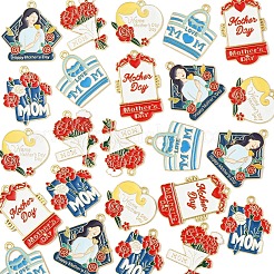 24 pendentif en alliage émaillé pour la fête des mères&nbsp;FIND-FS0003-90