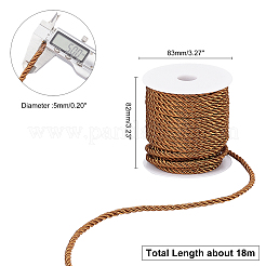 Cordón de poliéster de 3 capa&nbsp;OCOR-WH0033-17D
