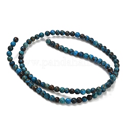 Perline Chrysocolla naturale fili&nbsp;G-C289-B02-4mm