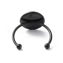 Componenti per anello polsino aperto in acciaio inossidabile 304&nbsp;LS-RJEW-WH0011-07D-EB