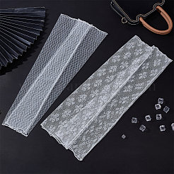 2 Paar 2 Stil elegante Blumenmuster Polyester Spitze Arm Ärmel&nbsp;AJEW-CP0001-43