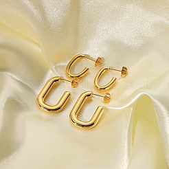 Pendientes ovalados de acero inoxidable 304&nbsp;RS0280
