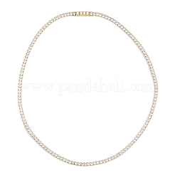 925 collier tennis en argent sterling avec cristaux et zircones cubiques pour femme&nbsp;NJEW-C096-01B-G02