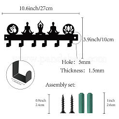 Perchas de gancho montadas en la pared de hierro&nbsp;AJEW-WH0156-100