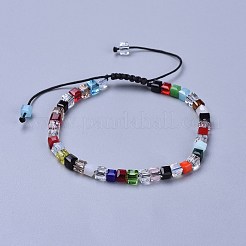 Nylon regolabile bracciali intrecciati cavo di perline&nbsp;BJEW-JB04229