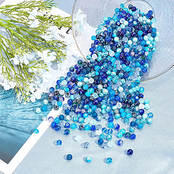 24 Farbe Imitationsperle & Crackle & transparente & undurchsichtige Glasperlen&nbsp;GLAA-PH0002-89B