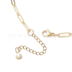 Collane con catena a graffetta in ottone con ciondolo a forma di stella marina&nbsp;NJEW-JN05405-03