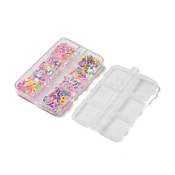 6 Stil Ornament Zubehör PVC Kunststoff Paillette/Pailletten Perlen&nbsp;KY-G024-01