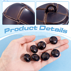 12 bouton à tige en cuir de vachette&nbsp;BUTT-ME0001-41B