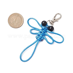 2 pz decorazione pendente in poliestere cerato a forma di libellula&nbsp;HJEW-JM02665