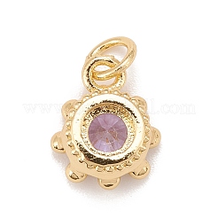Charms di zirconi chiari intarsiati in ottone&nbsp;KK-A161-34G-E