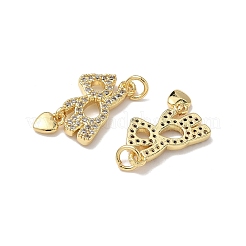 Pendentifs avec zircon cubiques à micro-pavés en laiton&nbsp;KK-Q068-47G