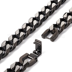 Collier à chaîne gourmette en acier inoxydable 304 avec placage ionique (IP) pour hommes et femmes&nbsp;NJEW-B083-03B
