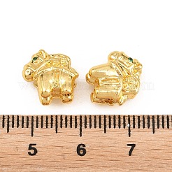 Messing Micro Pavé grüne Zirkonia Perlen&nbsp;KK-Z162-03G
