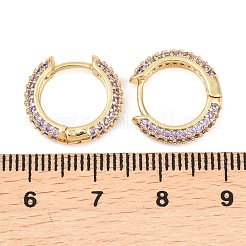 Ottone zirconi Orecchini a cerchio&nbsp;EJEW-A156-05G
