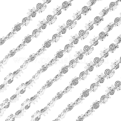 2 yarda de poliéster con ribete de perlas de plástico para manualidades de costura DIY&nbsp;OCOR-PH0036-53C