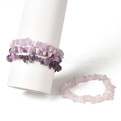 4 Set mit Stretch-Armbändern aus Edelsteinperlen.&nbsp;BJEW-JB11182