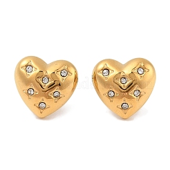 Ionenplattierung (IP) 304 Edelstahl Herz Ohrstecker&nbsp;EJEW-C099-15GP