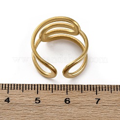 Offene Manschettenringe aus 304 Edelstahl für Damen&nbsp;RJEW-F174-03G