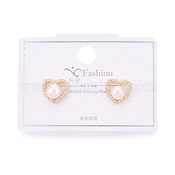 925 boucle d'oreille à tige en argent sterling avec micro pavé de zircones cubiques transparentes&nbsp;STER-N016-78G