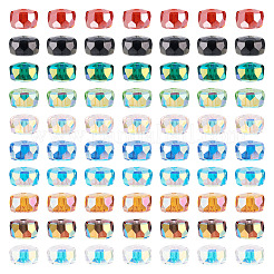 100 Stück 10 Farben transparente Glasperlenstränge&nbsp;GLAA-TA0001-40