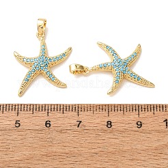 Pendenti in ottone con micro pavé di zirconi celesti&nbsp;X-CU-CBA9AB3-35G