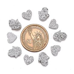 16 Stück 2 Stile Druzy-Edelstein-Imitationsperlen aus Harz&nbsp;RESI-NB0001-54