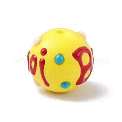 Perles de verre peintes opaques&nbsp;LS-GLAA-B001-01A