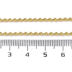 Colliers en chaîne à billes en laiton plaqué en rack pour femmes&nbsp;NJEW-A035-04G-01