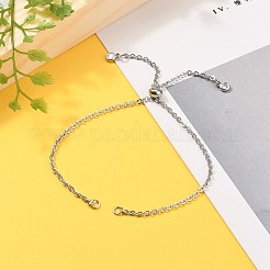 Verstellbares 304 Edelstahl-Kabelketten-Schiebearmband/Bolo-Armbänder herstellen&nbsp;AJEW-JB00780-01