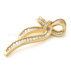 Ciondoli in ottone con placcatura a cremagliera con micro pavé di zirconi chiari&nbsp;KK-C047-06G