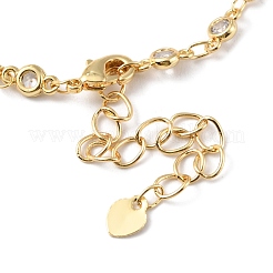 Bracciali a maglia occhio di cavallo con zirconi cubici&nbsp;BJEW-P295-01G