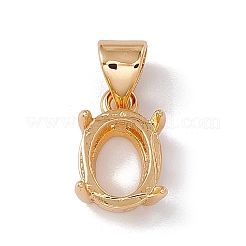 Colgante de latón cabochon ajustes&nbsp;KK-E066-01G-01