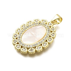 Pendentifs en laiton avec micro pavé de zircone cubique&nbsp;KK-C087-04G
