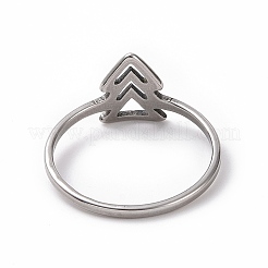 Anlaufgeschützter 201 Edelstahl-Fingerring mit Pfeilmarkierung für Damen&nbsp;RJEW-J051-05P