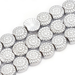 Electroplate non magnetici ematite sintetico fili di perline&nbsp;G-T061-178