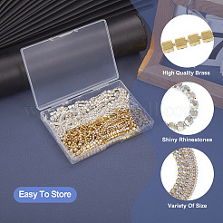 6 styles de chaînes de strass en laiton&nbsp;CHC-TA0001-05