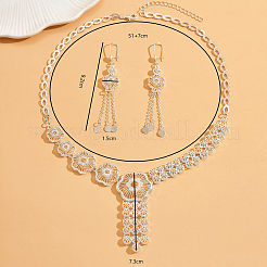 Elegante Legierung Hohl Blume Quaste Ohrringe & Halsketten Sets für Frauen&nbsp;RI3755
