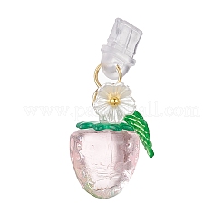 Erdbeer-transparente Acryl-Staubschutzstecker für Handys&nbsp;HJEW-JM04314-02